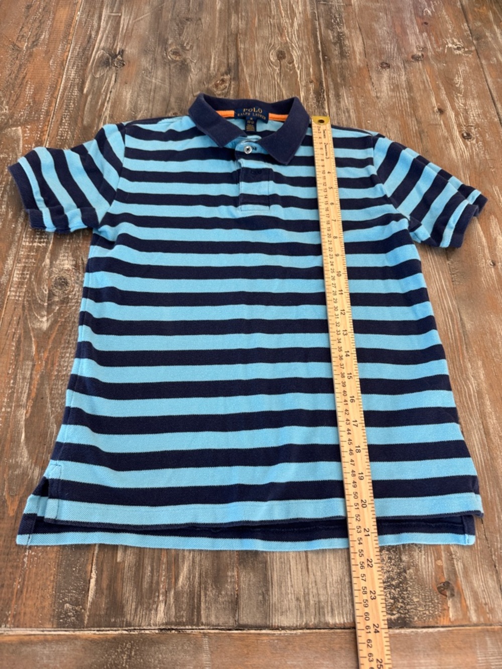 Polo by Ralph Lauren Light Blue and Navy Striped Polo